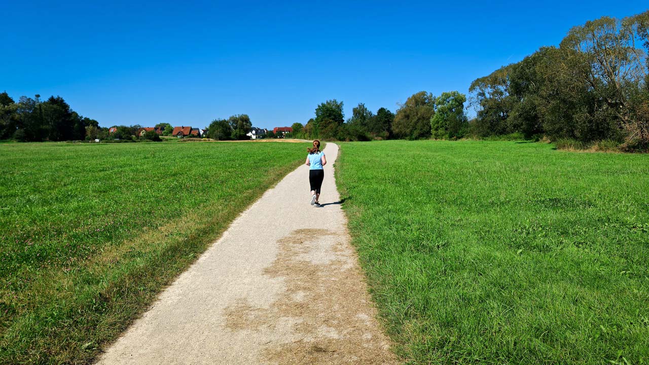 Die ersten drei Kilometer mit bester Begleitung