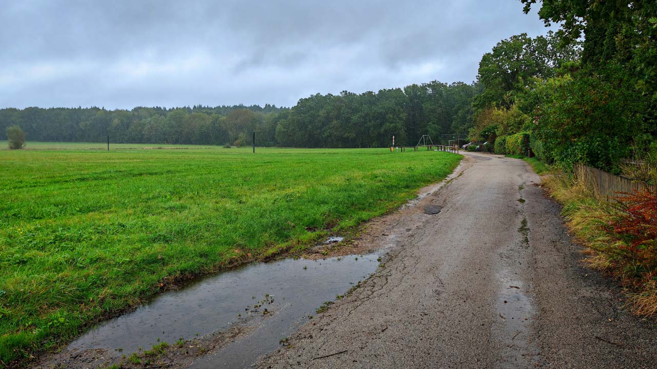 Verregneter Morgenlauf zu den 200 km im September