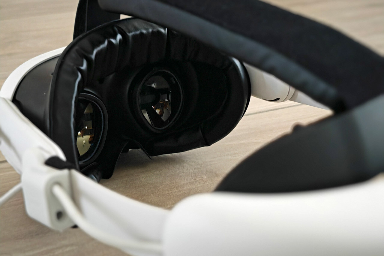 Der Blick in die Meta Quest 3 plus für meine Sehstärke angepasste Linsen