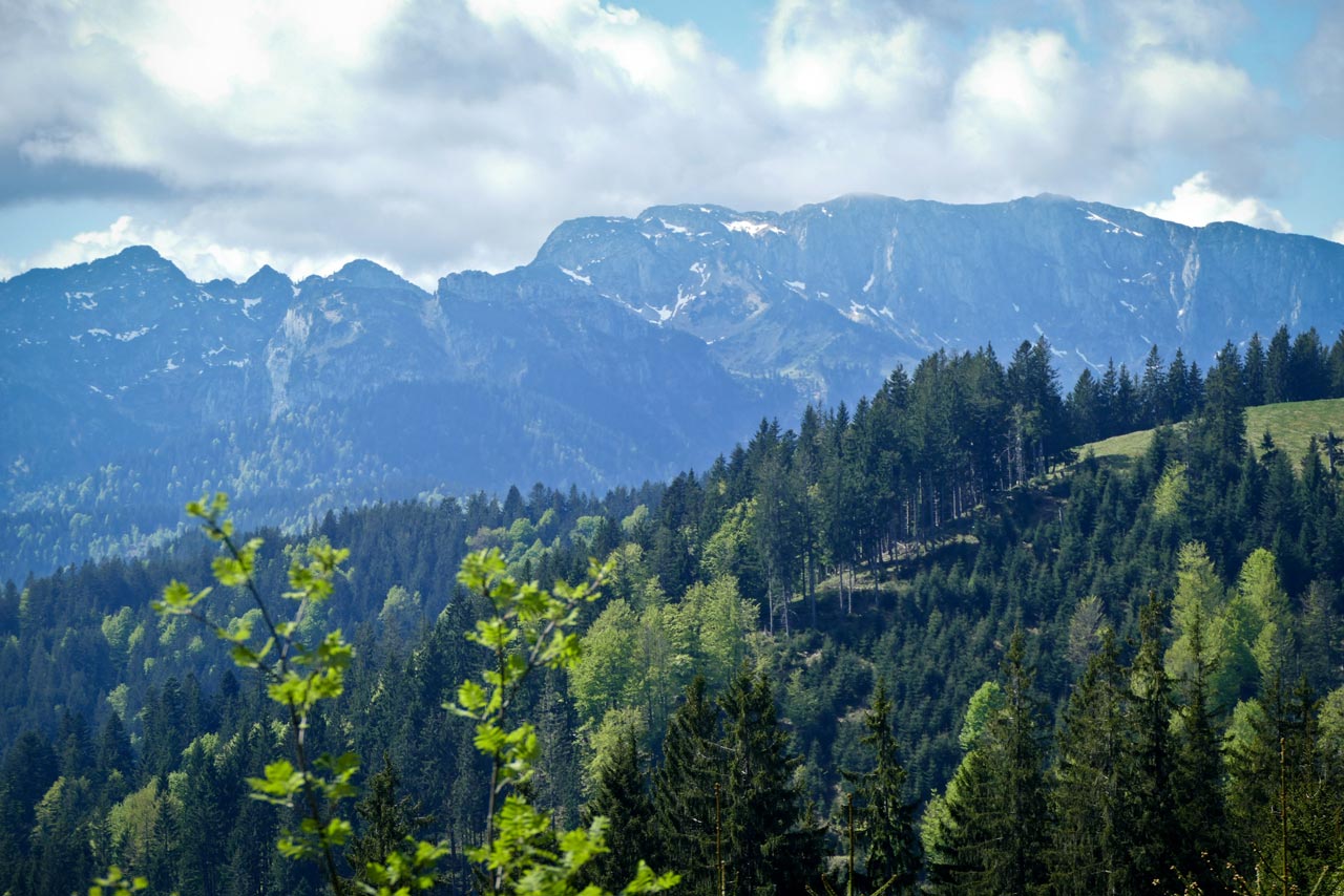 Bei Schnee in den Bergen kommt schon richtiges Alpen-Feeling auf