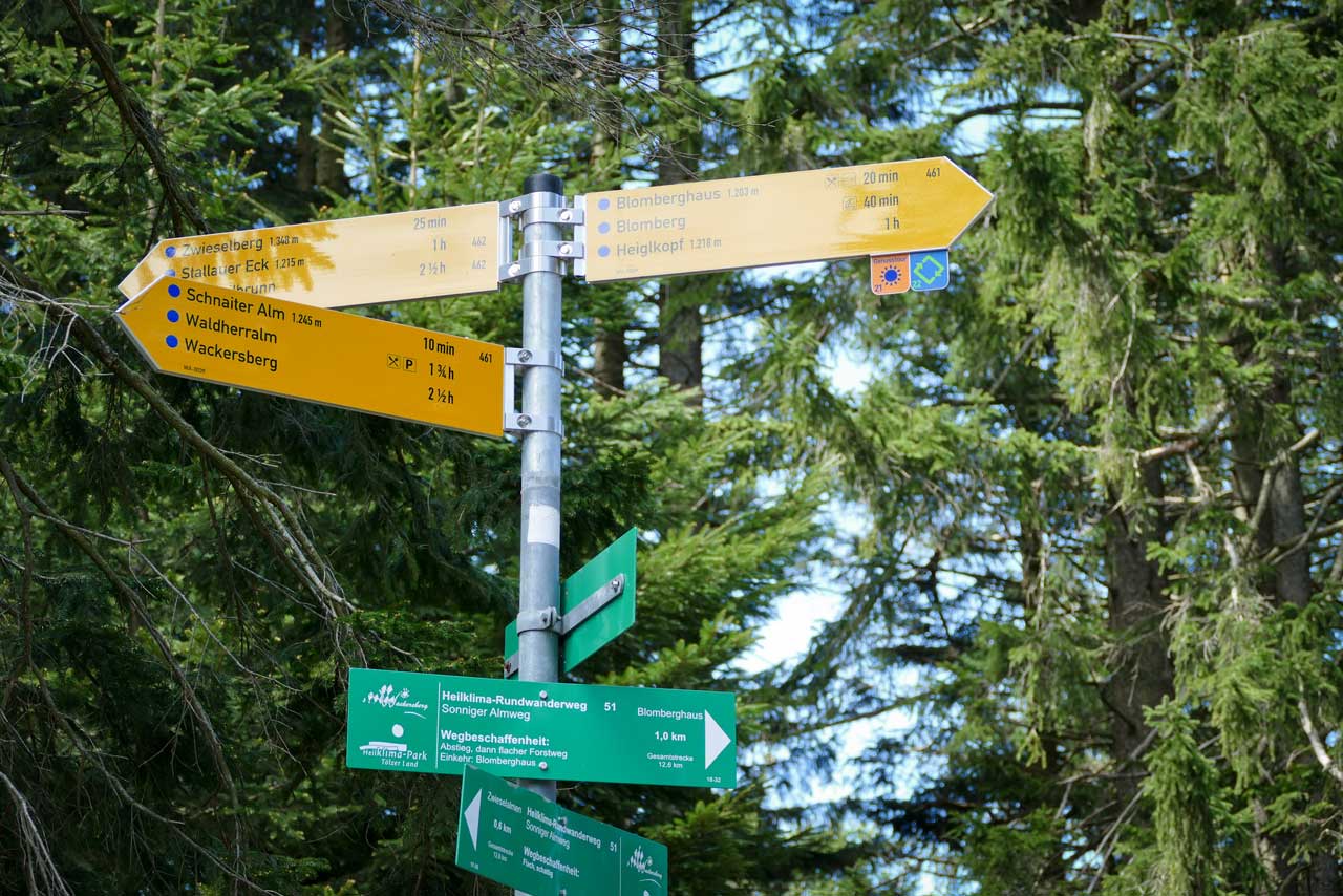 Mehr oder weniger gut ausgeschilderte Wanderrouten