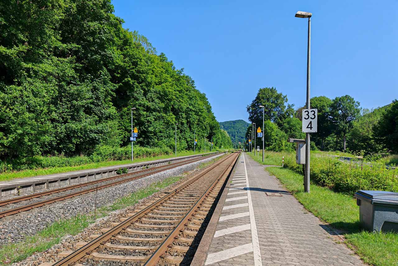 Der Mini-Bahnhof in Hohenstadt
