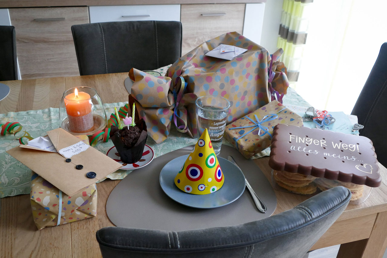 Mein Geburtstagstisch zum Frühstück
