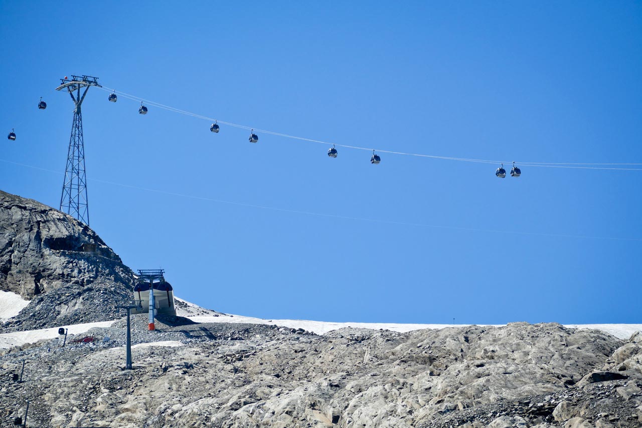 Mit dieser Bahn sind wir am Vortag noch zum Top of Salzburg gefahren