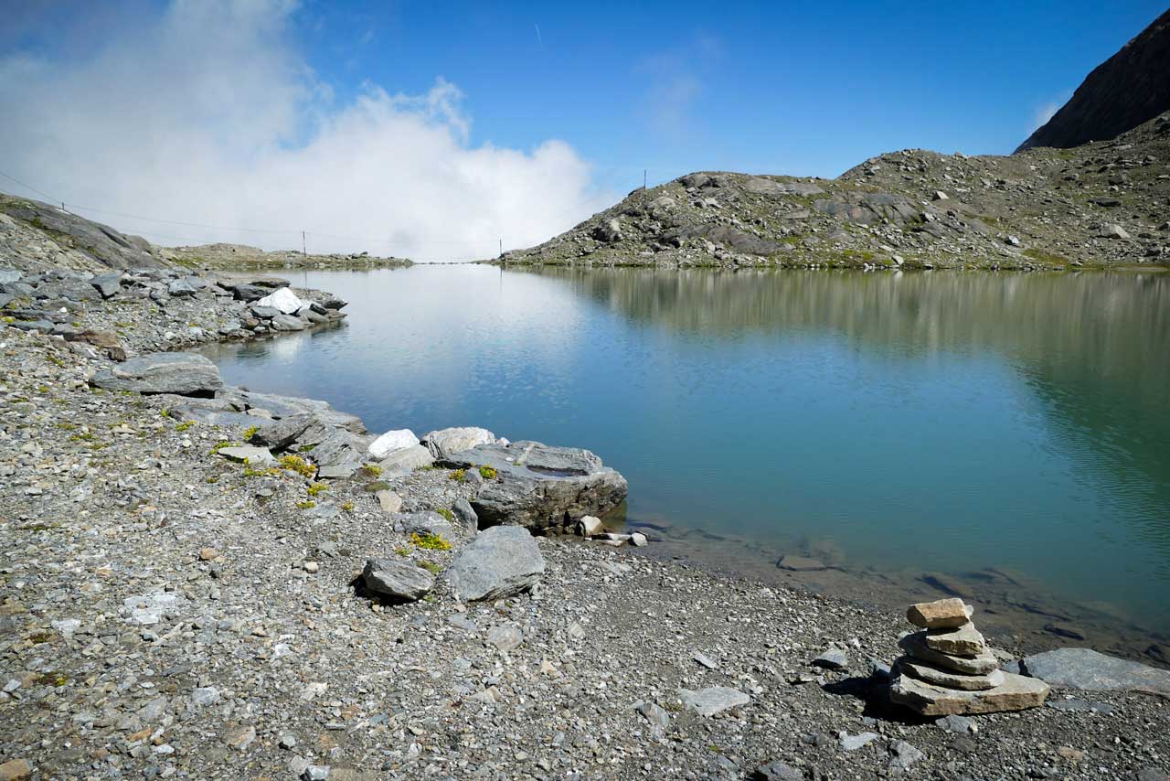Der idyllisch gelegene Gletschersee