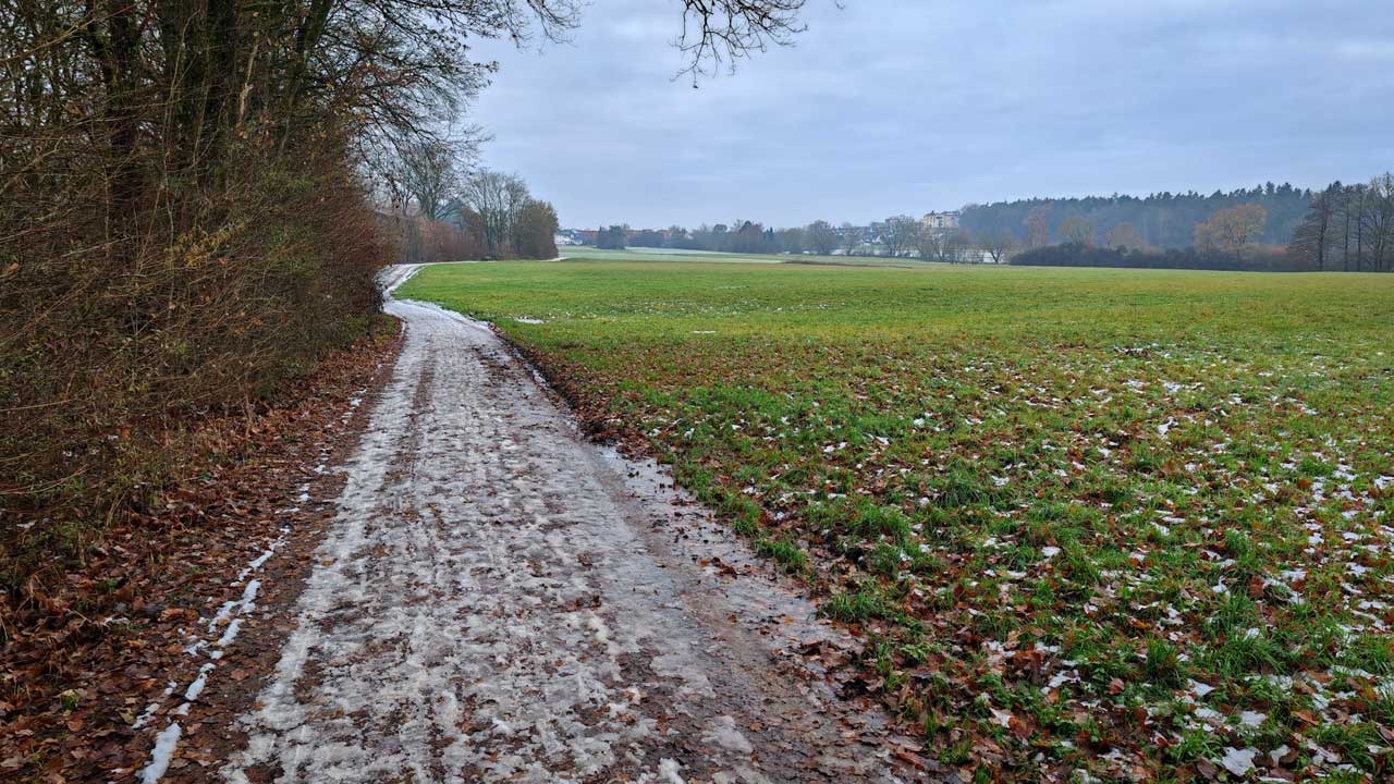 Unerwartet rutschiger Mittagslauf