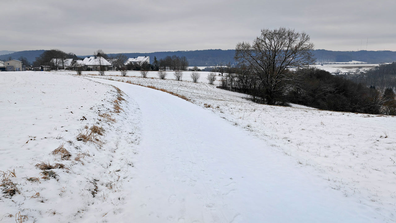 Rutschiger Schneelauf