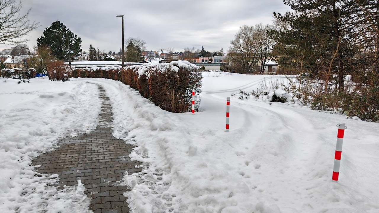 Kurzer Mittagslauf durch den Schnee