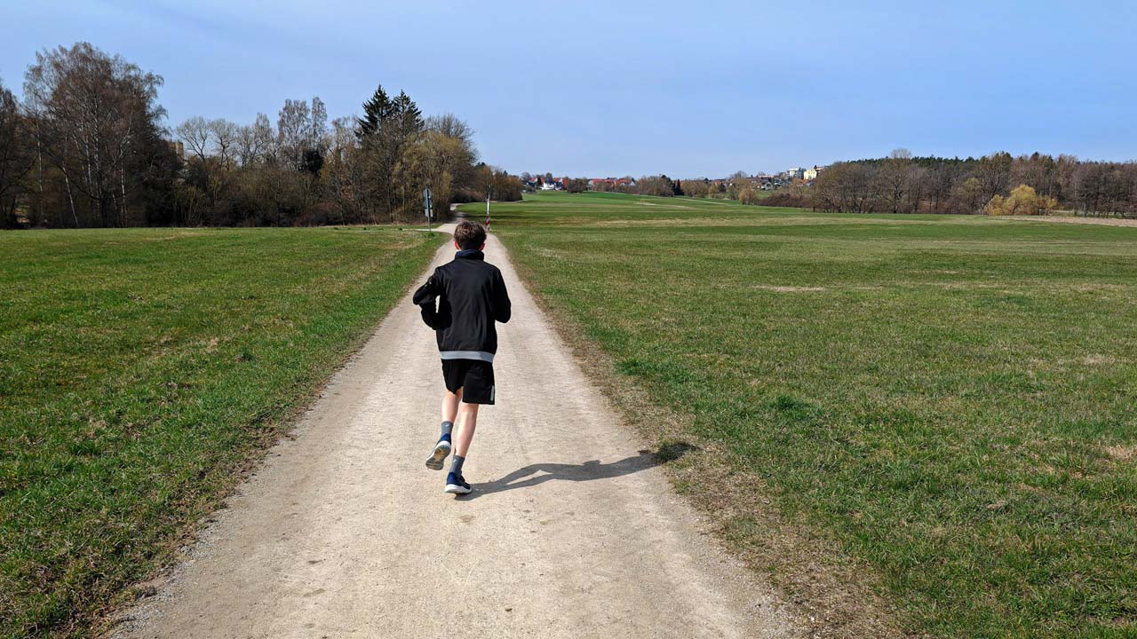 Die ersten 6 km wieder in bester Begleitung