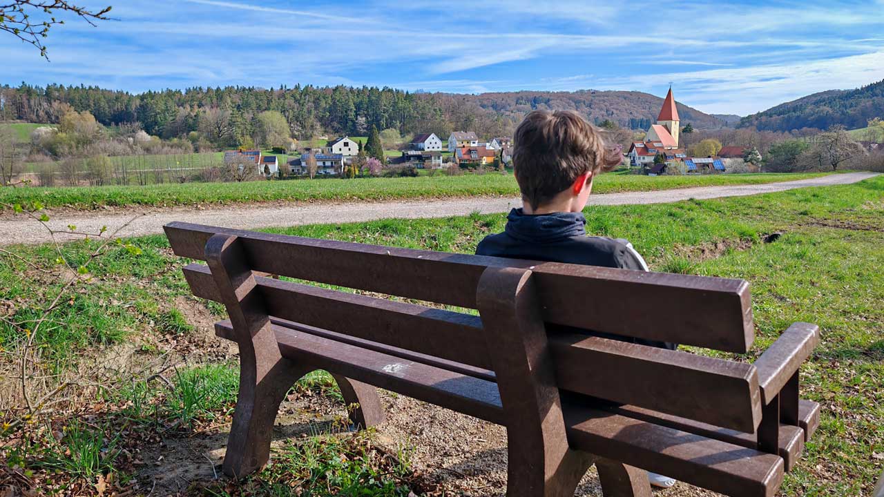 Heute nur kurzer Morgenlauf mit Pause in bester Begleitung