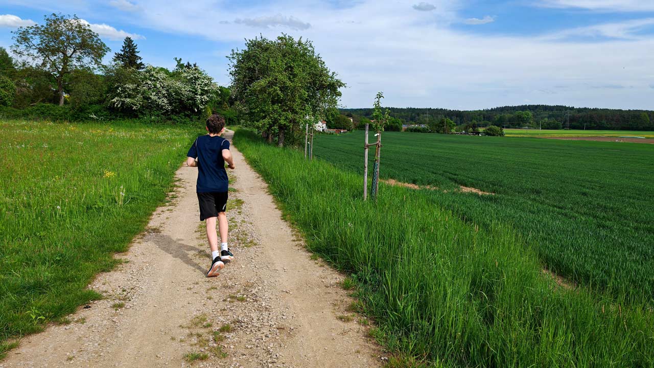 Die Laufwoche mit bester Begleitung und 50 km abgeschlossen