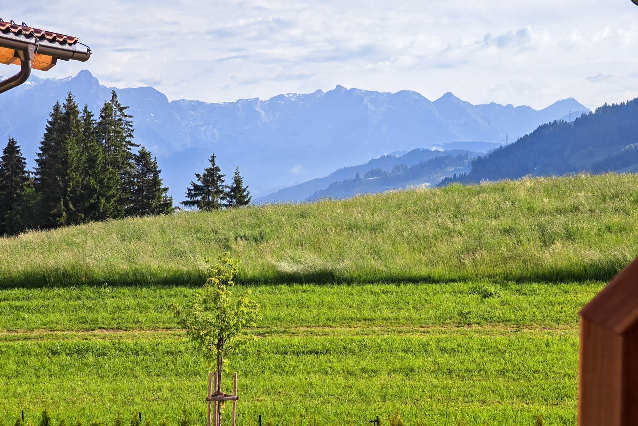 Die Aussicht vom Balkon des Zimmers der Kinder