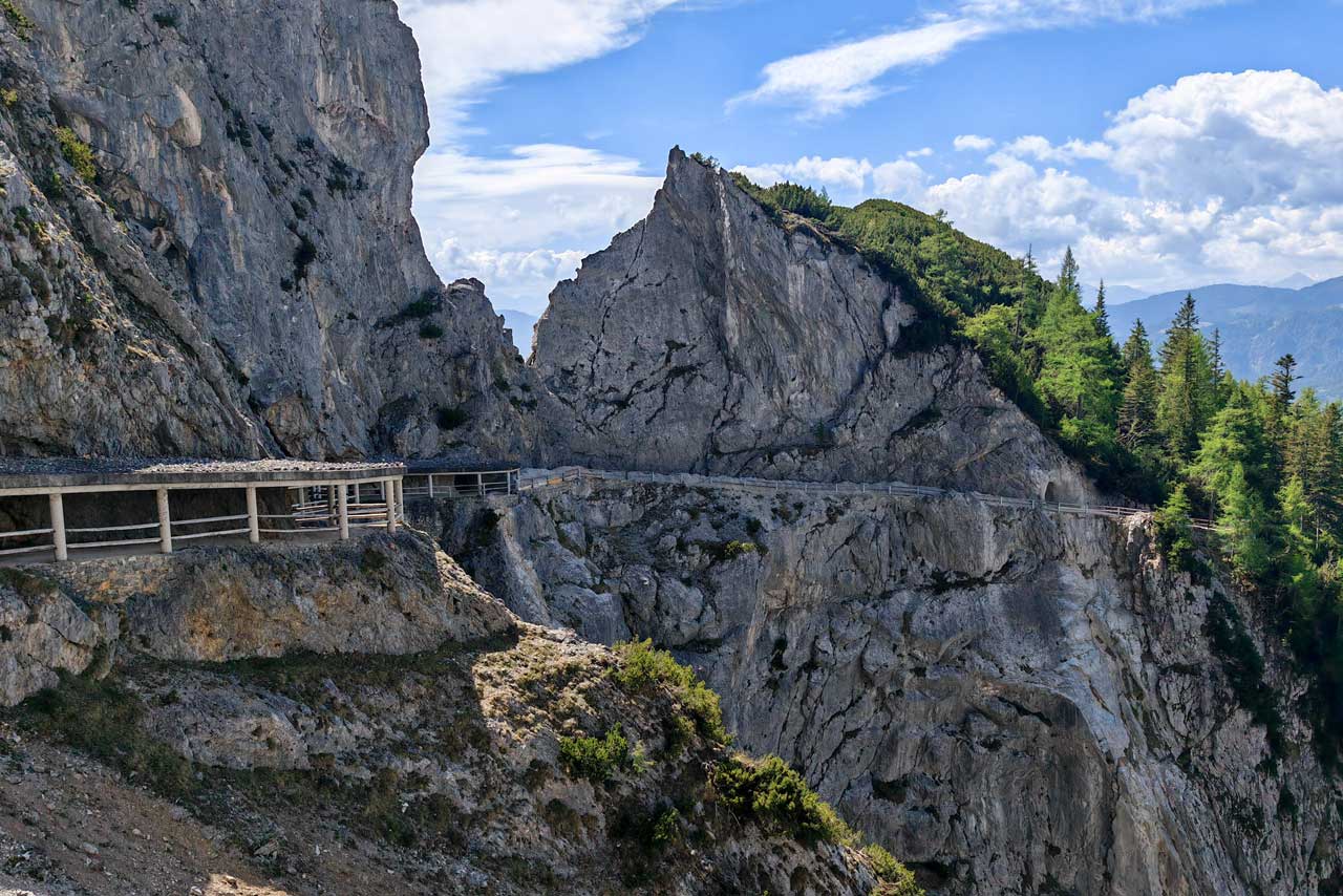 Ein Blick zurück auf die Höhlengänge