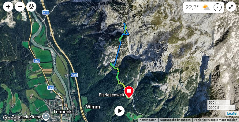 Unsere Wanderroute (via Garmin)