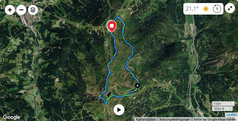 Unsere Wanderroute (via Garmin)