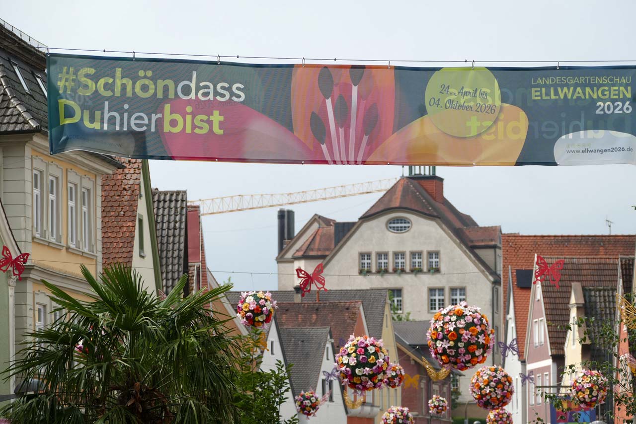 Ganz Ellwangen war im Stil der Landesgartenschau geschmückt