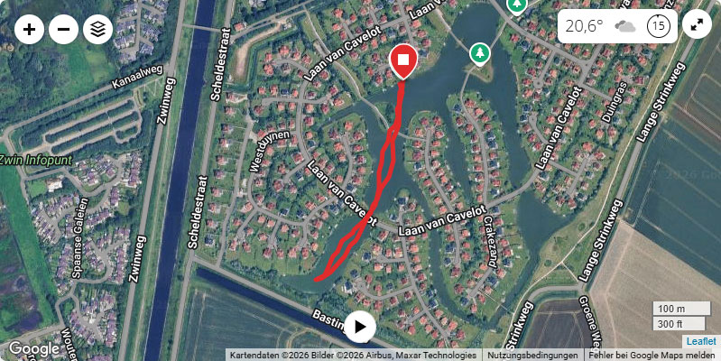 Ein Teil des Ferienparks mit Rudertour