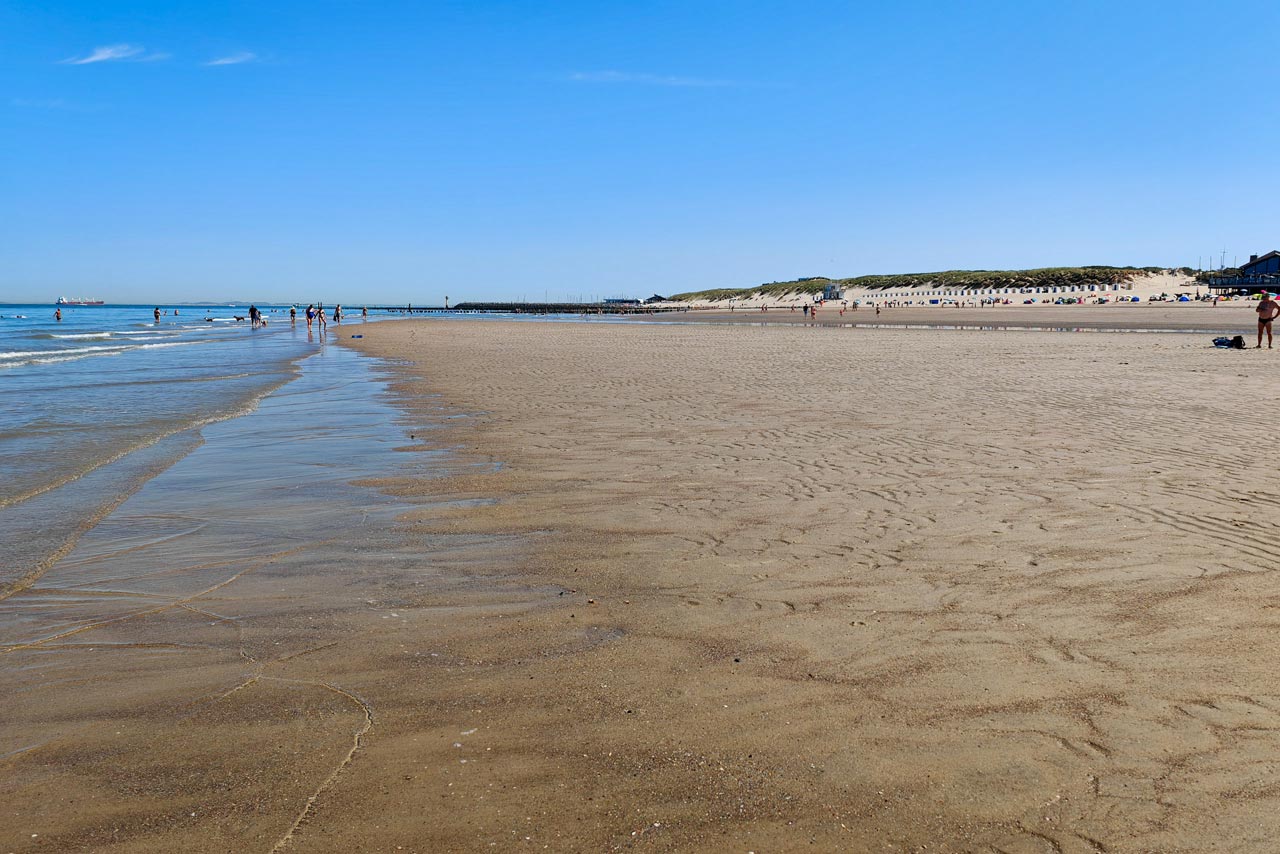 Endlose Weiten am letzten Zipfel unseres Strandes an der belgischen Grenze