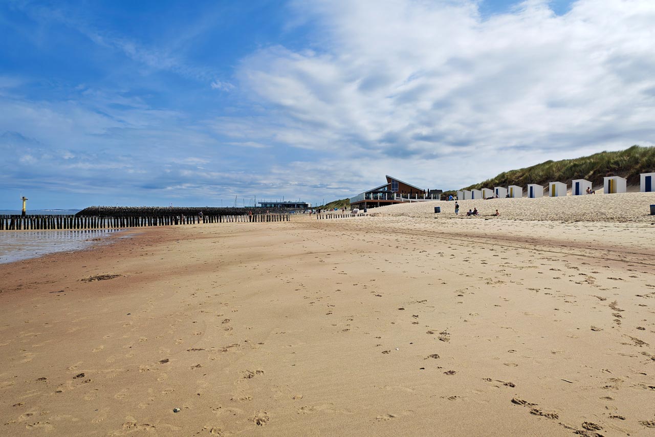 Der Blick zurück zu "unserem" Strandpavillon